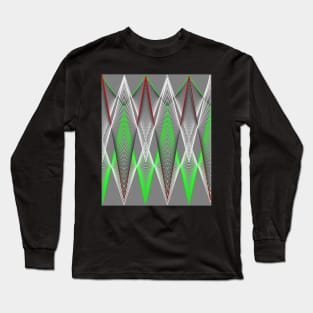 Graphic in Red and Green Long Sleeve T-Shirt
